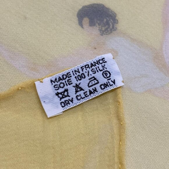 Auth HERMES Carre 90 - Yellow Khaki Multi Scarf - Picture 6 of 7